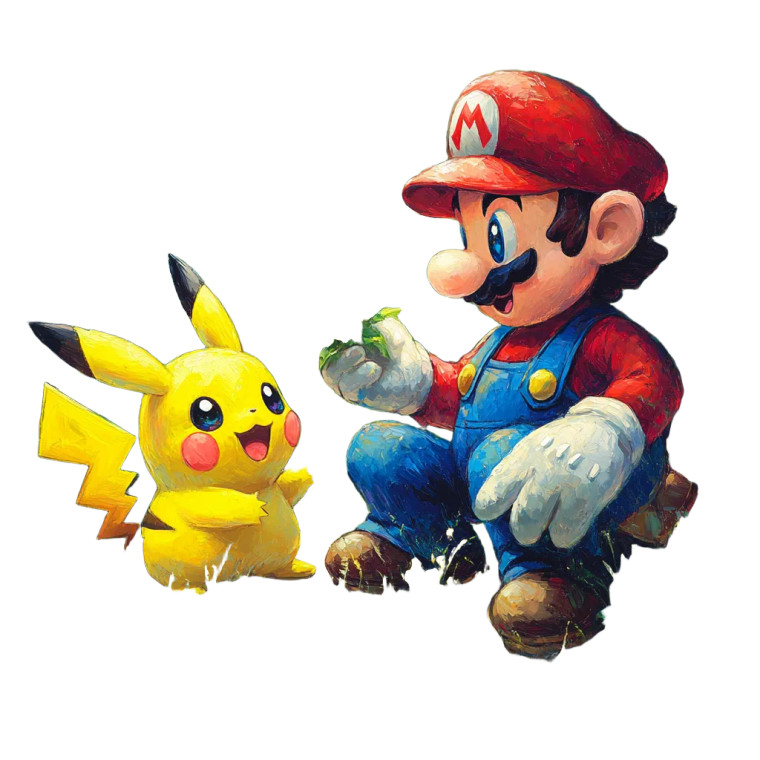 Mario Pikachu Spring Vinyl Car Decal Sticker – Waterproof & UV-Resistant 8"