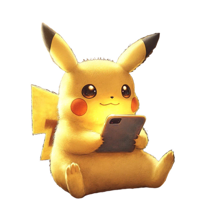 Chubby Pikachu Gaming Vinyl Car Decal Sticker – Waterproof & UV-Resistant 8"