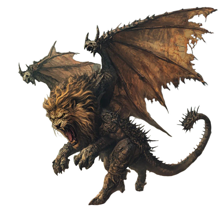 Mythological Chimera Attack Vinyl Car Decal Sticker – Waterproof & UV-Resistant 8"