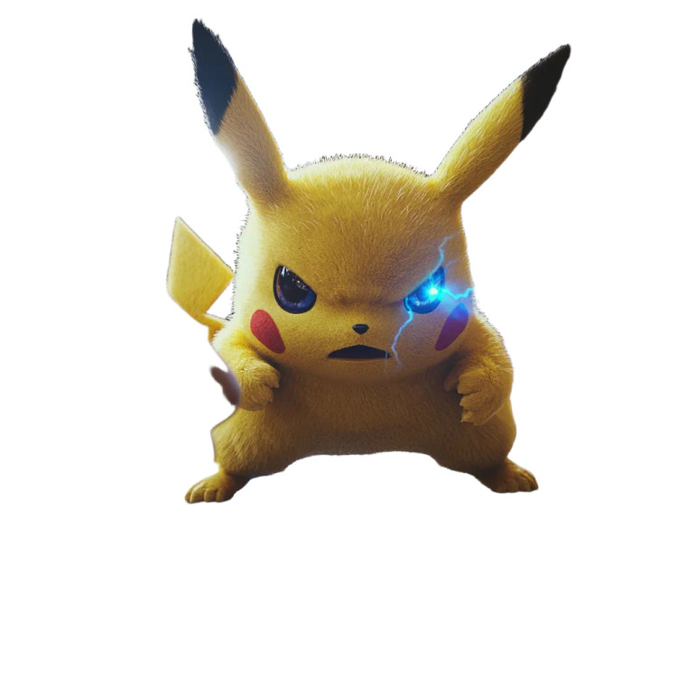 Threatening Pikachu Battle Vinyl Car Decal Sticker – Waterproof & UV-Resistant 8"