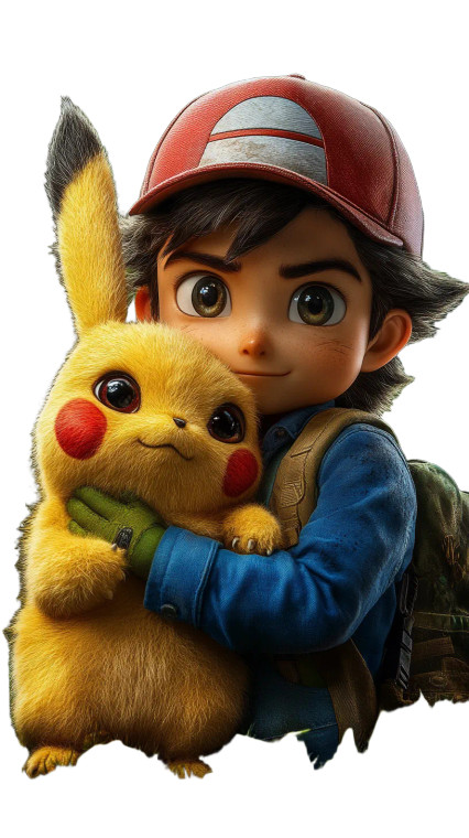 Ash And Pikachu V6 Vinyl Car Decal Sticker – Waterproof & UV-Resistant 8"