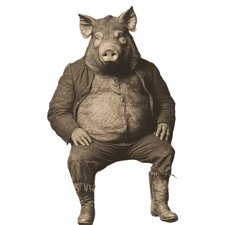 Hoggerman Cryptid Vinyl Car Decal Sticker – Waterproof & UV-Resistant 8"