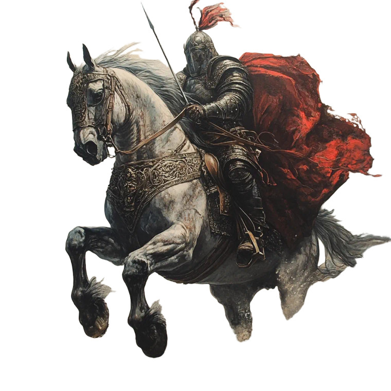 Warrior Horse Vinyl Car Decal Sticker – Waterproof & UV-Resistant 8"