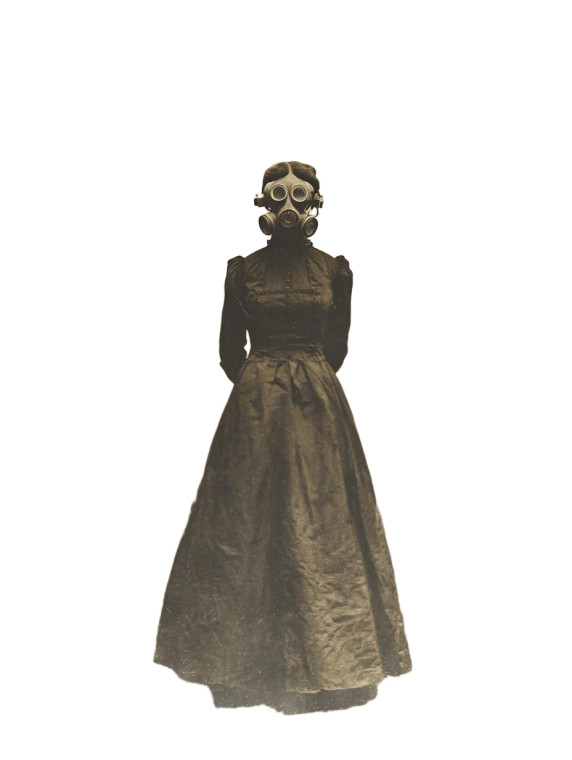 Victorian Cyberpunk Woman Vinyl Car Decal Sticker – Waterproof & UV-Resistant 8"