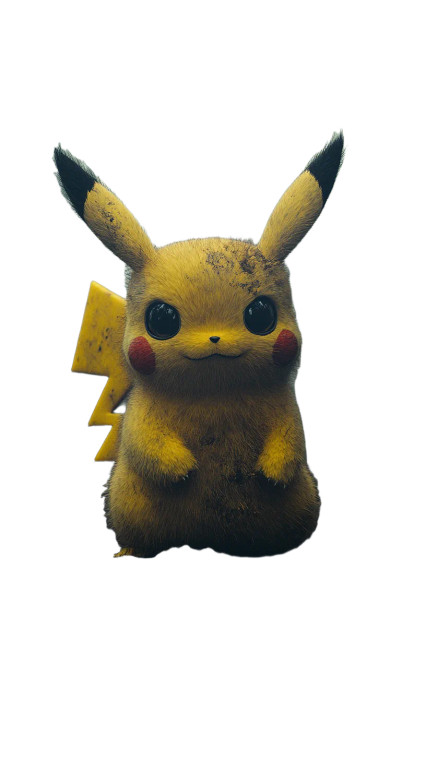 Creepy Realistic Pikachu Vinyl Car Decal Sticker – Waterproof & UV-Resistant 8"