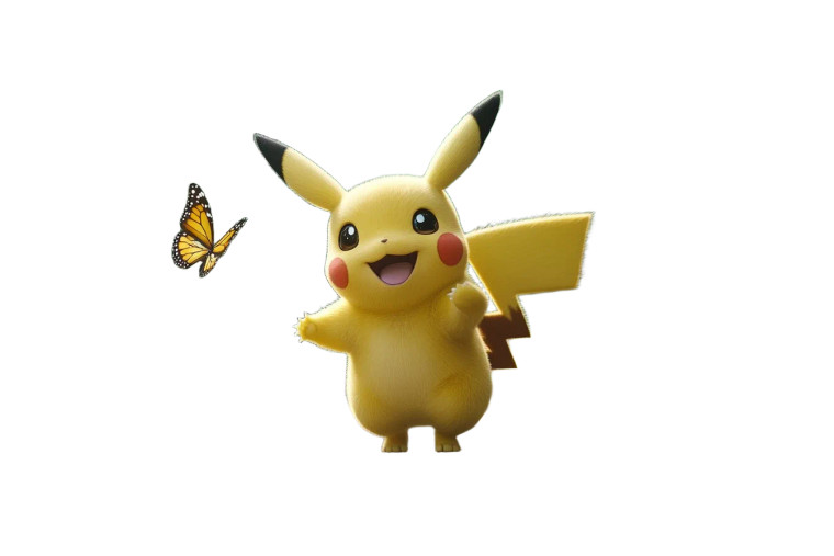 Happy Pikachu Walk Vinyl Car Decal Sticker – Waterproof & UV-Resistant 8"