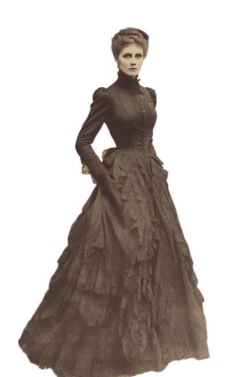 Eerie Victorian Mourner Vinyl Car Decal Sticker – Waterproof & UV-Resistant 8"