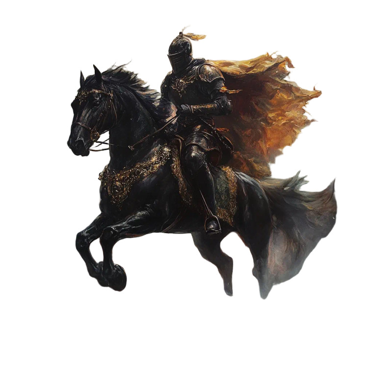 Noble Knight Rider Vinyl Car Decal Sticker – Waterproof & UV-Resistant 8"