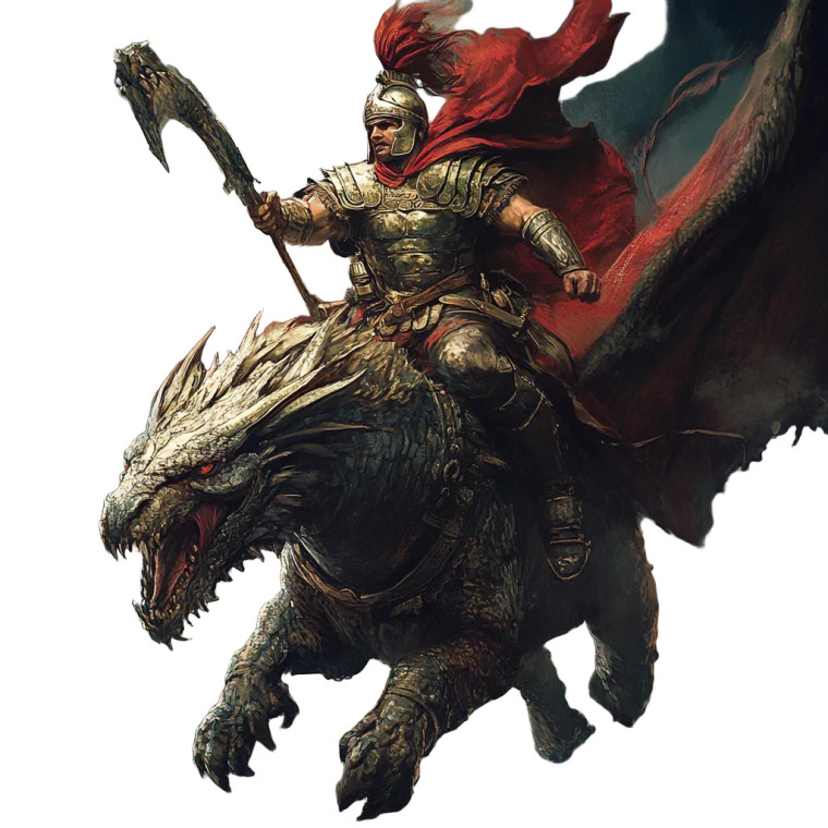 Roman Dragon General Vinyl Car Decal Sticker – Waterproof & UV-Resistant 8"