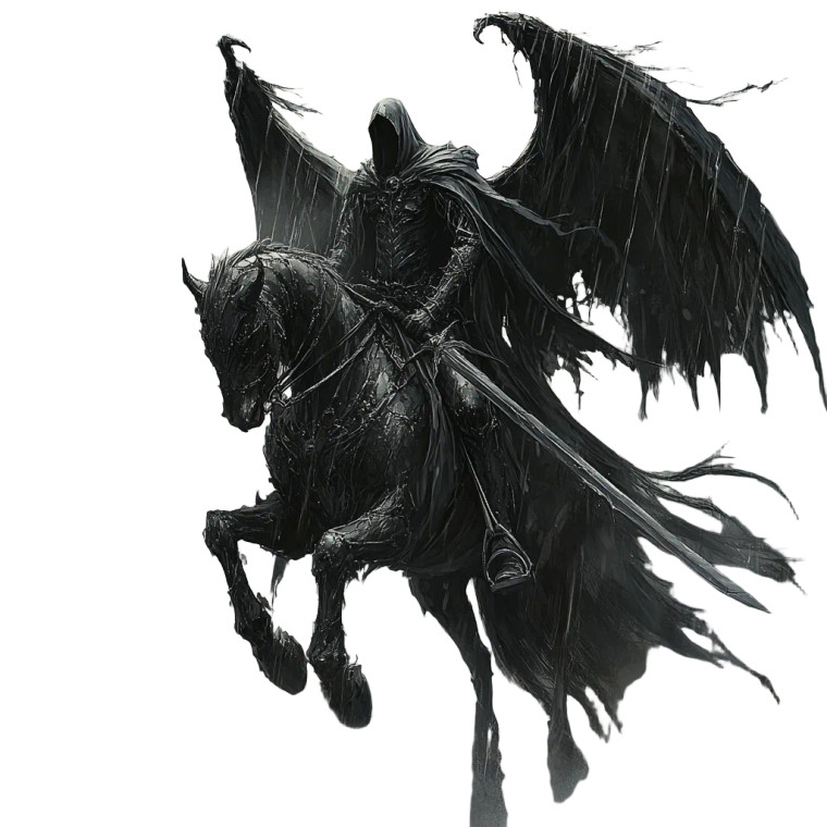 Grim Reaper Riding V2 Vinyl Car Decal Sticker – Waterproof & UV-Resistant 8"