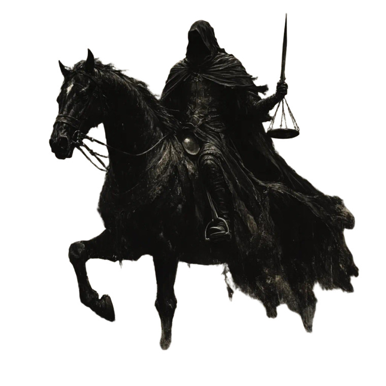 Black Horse Rider Vinyl Car Decal Sticker – Waterproof & UV-Resistant 8"