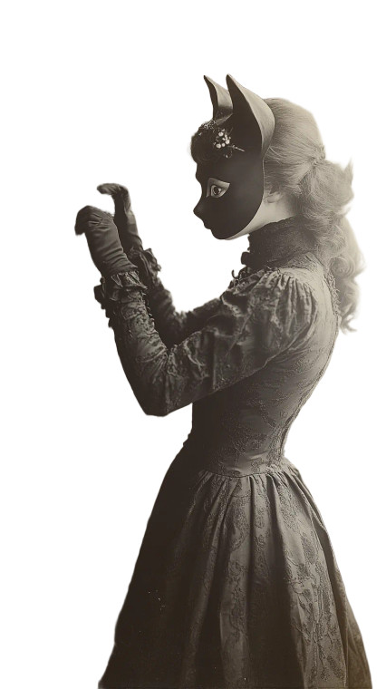 Victorian Girl Scowling Vinyl Car Decal Sticker – Waterproof & UV-Resistant 8"