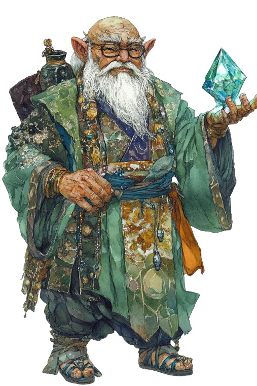 Dwarf Monk Alchemist Vinyl Car Decal Sticker – Waterproof & UV-Resistant 8"