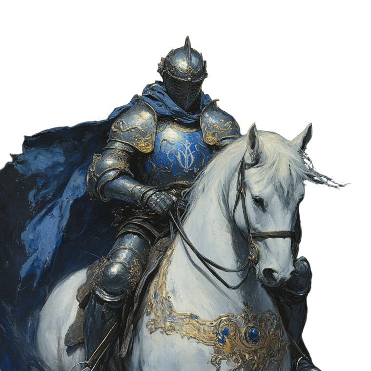 Gothic Chevalier Vinyl Car Decal Sticker – Waterproof & UV-Resistant 8"