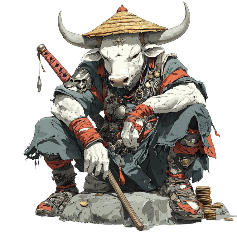 Fat Samurai Rpg Item Vinyl Car Decal Sticker – Waterproof & UV-Resistant 8"