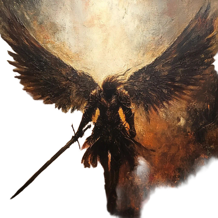 Angel Warrior V4 Vinyl Car Decal Sticker – Waterproof & UV-Resistant 8"