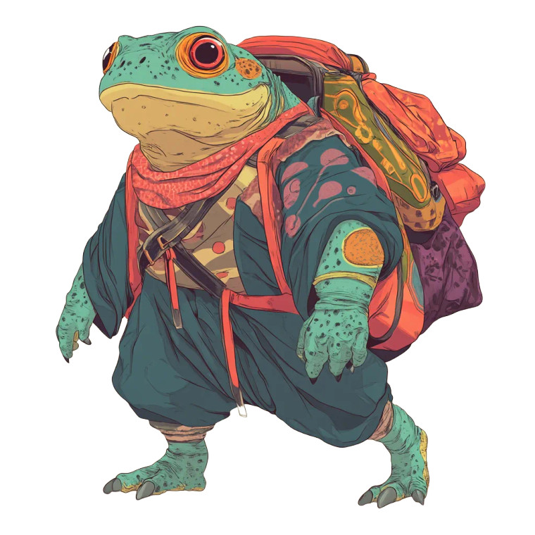 Cute Kappa Walking Vinyl Car Decal Sticker – Waterproof & UV-Resistant 8"