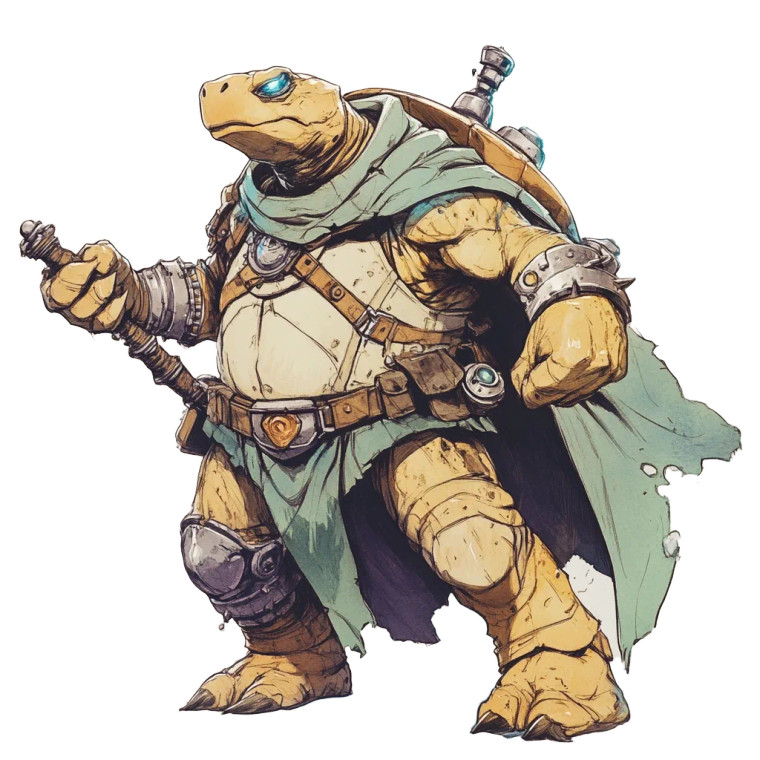 Mechanical Tortle Warrior Vinyl Car Decal Sticker – Waterproof & UV-Resistant 8"