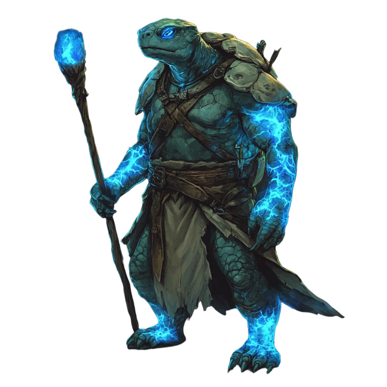 Sorcerer Tortle Profile Vinyl Car Decal Sticker – Waterproof & UV-Resistant 8"
