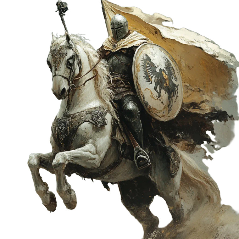 Knight On Horse Vinyl Car Decal Sticker – Waterproof & UV-Resistant 8"