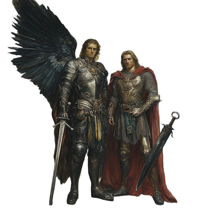 Heroic Archangels Stand Vinyl Car Decal Sticker – Waterproof & UV-Resistant 8"