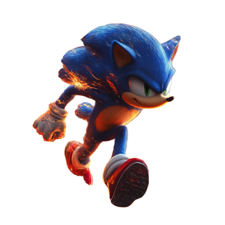 Sonic Fighting Crime Vinyl Car Decal Sticker – Waterproof & UV-Resistant 8"