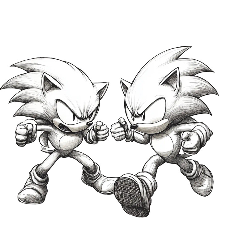 Sonic Vs Knuckles V3 Vinyl Car Decal Sticker – Waterproof & UV-Resistant 8"