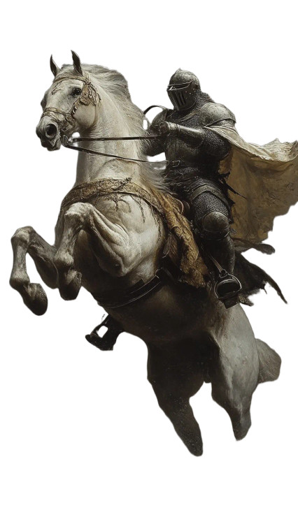 Knight On Horse V2 Vinyl Car Decal Sticker – Waterproof & UV-Resistant 8"