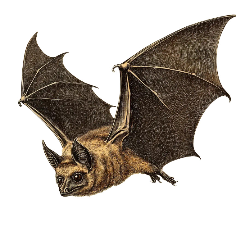 Vintage Bat Illustration Vinyl Car Decal Sticker – Waterproof & UV-Resistant 8"