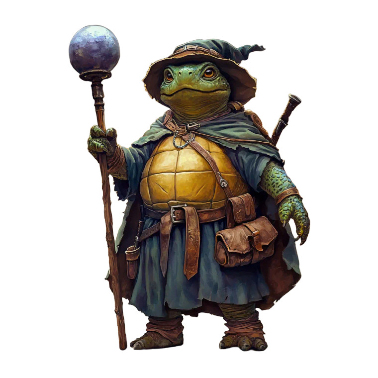 Cartoon Turtle Wizard Vinyl Car Decal Sticker – Waterproof & UV-Resistant 8"