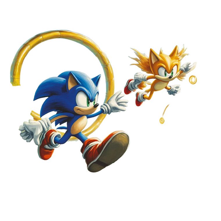 Sonic And Tails V4 Vinyl Car Decal Sticker – Waterproof & UV-Resistant 8"