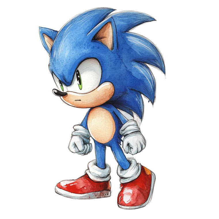 Chibi Sonic V2 Vinyl Car Decal Sticker – Waterproof & UV-Resistant 8"