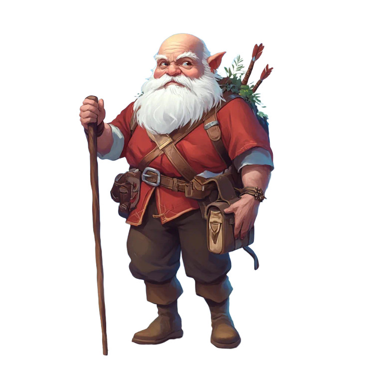 Jovial Gnome Adventurer Vinyl Car Decal Sticker – Waterproof & UV-Resistant 8"