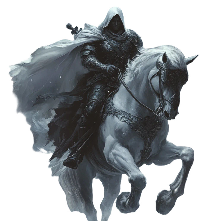 Dark Fantasy Rider V2 Vinyl Car Decal Sticker – Waterproof & UV-Resistant 8"