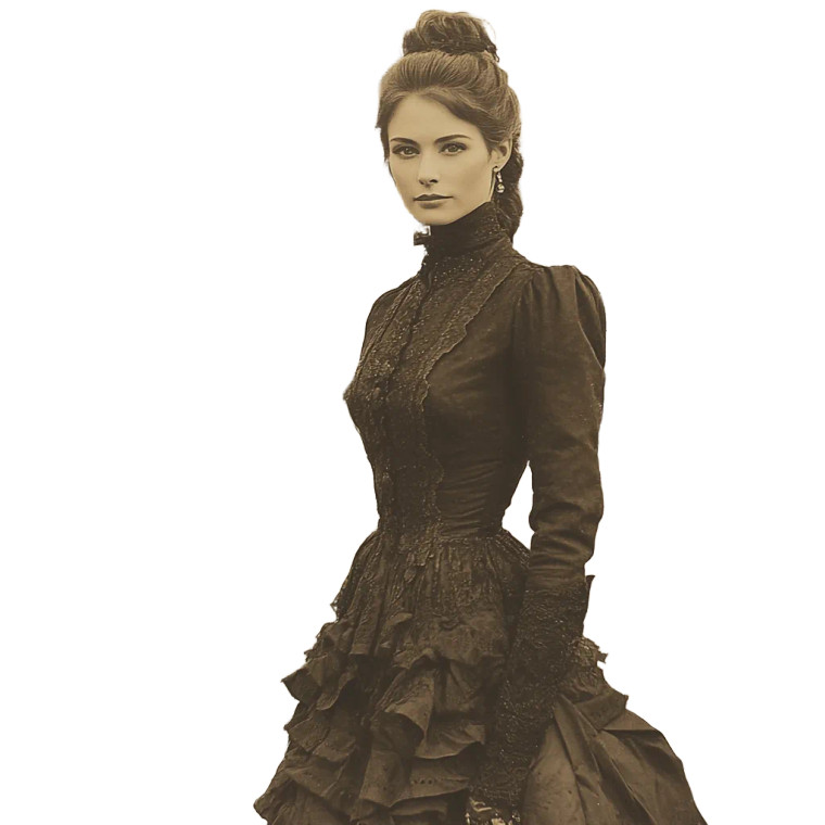 Victorian Hotel Woman Vinyl Car Decal Sticker – Waterproof & UV-Resistant 8"