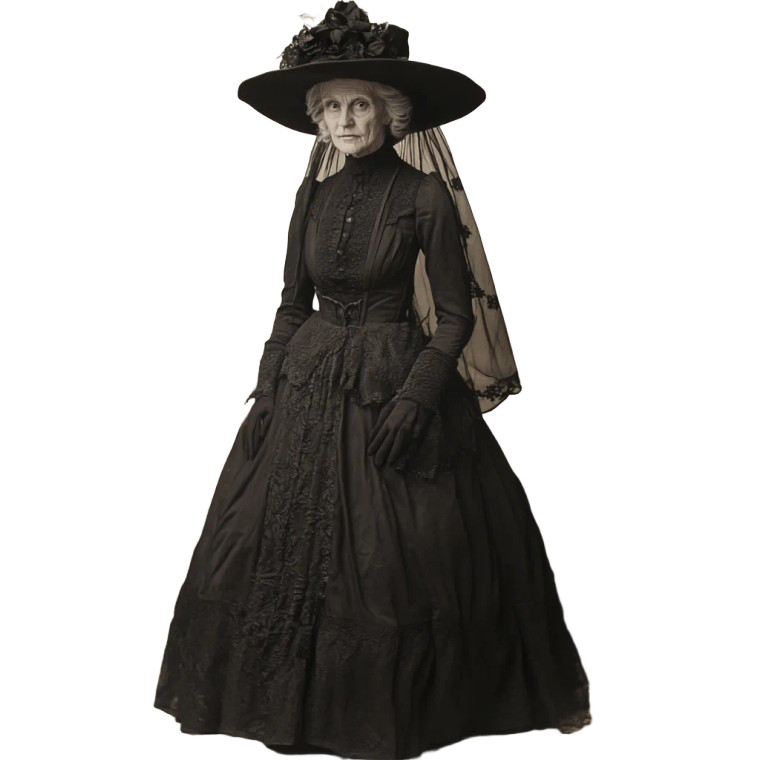 Victorian Woman V2 Vinyl Car Decal Sticker – Waterproof & UV-Resistant 8"