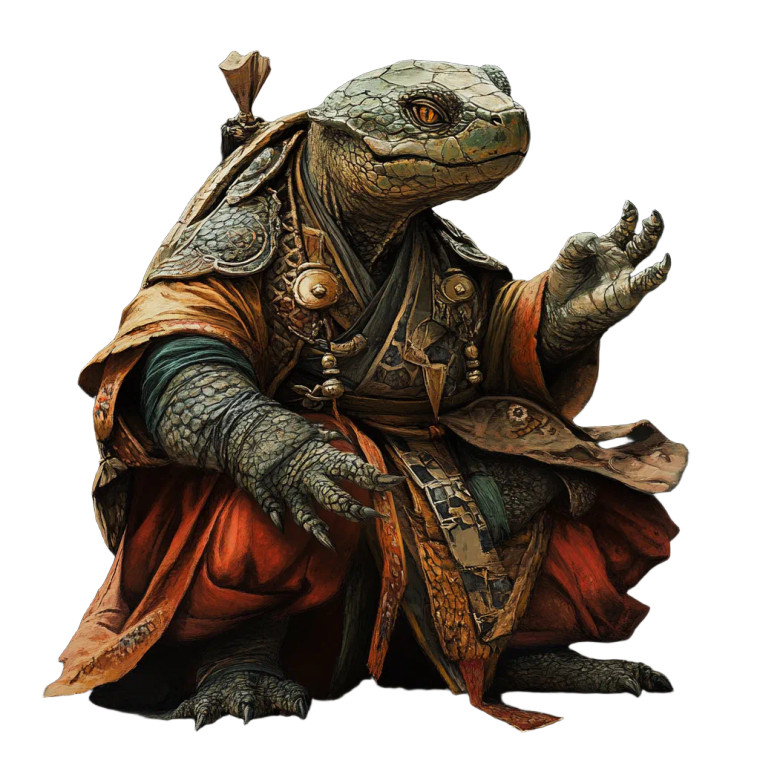 Dragon Turtle Monk Vinyl Car Decal Sticker – Waterproof & UV-Resistant 8"