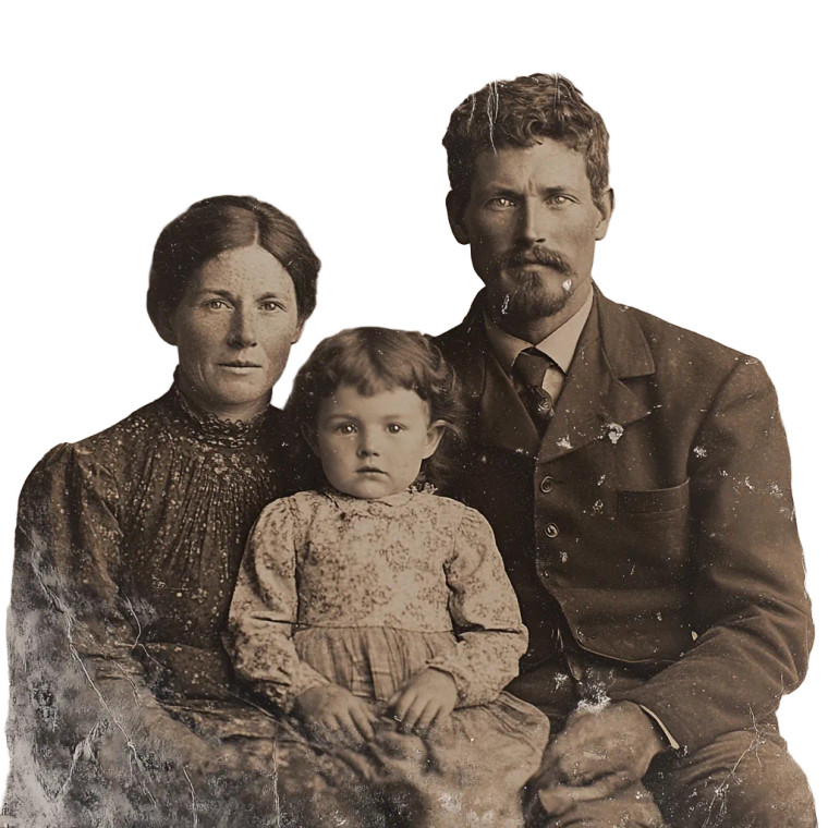 Old Family Photo Vinyl Car Decal Sticker – Waterproof & UV-Resistant 8"