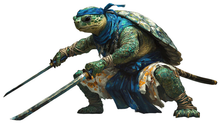 Warrior Turtle Monk Vinyl Car Decal Sticker – Waterproof & UV-Resistant 8"