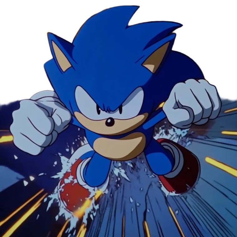 Shin Sonic V2 Vinyl Car Decal Sticker – Waterproof & UV-Resistant 8"