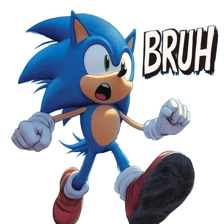 Comic Sonic Saying Vinyl Car Decal Sticker – Waterproof & UV-Resistant 8"