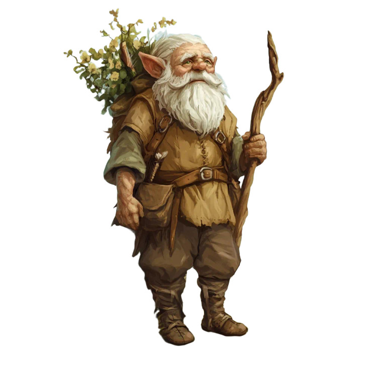 Gnome Druid Portrait Vinyl Car Decal Sticker – Waterproof & UV-Resistant 8"