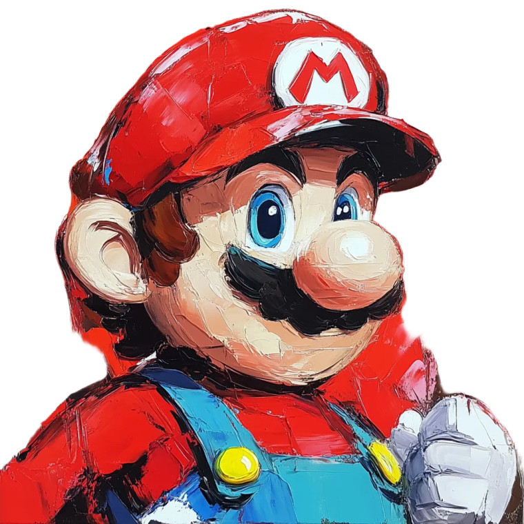 Mario Portrait V4 Vinyl Car Decal Sticker – Waterproof & UV-Resistant 8"