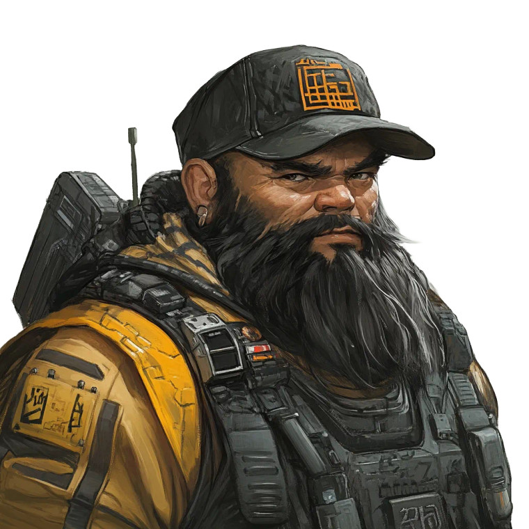 Shadowrun Dwarf Guard Vinyl Car Decal Sticker – Waterproof & UV-Resistant 8"