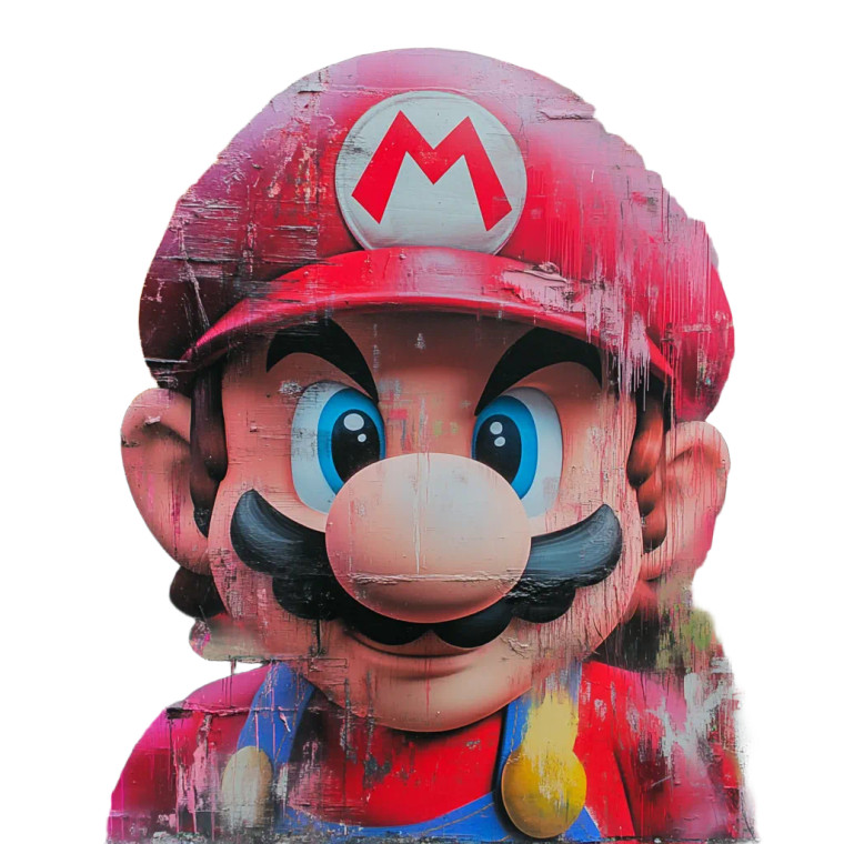 Graffiti Mario Warhol Vinyl Car Decal Sticker – Waterproof & UV-Resistant 8"