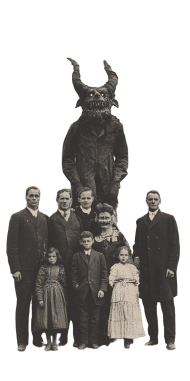 Spooky Family Portrait Vinyl Car Decal Sticker – Waterproof & UV-Resistant 8"