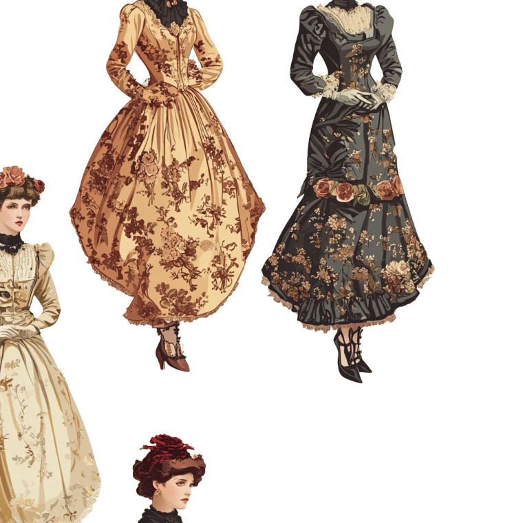 Victorian Fashion Ladies Vinyl Car Decal Sticker – Waterproof & UV-Resistant 8"