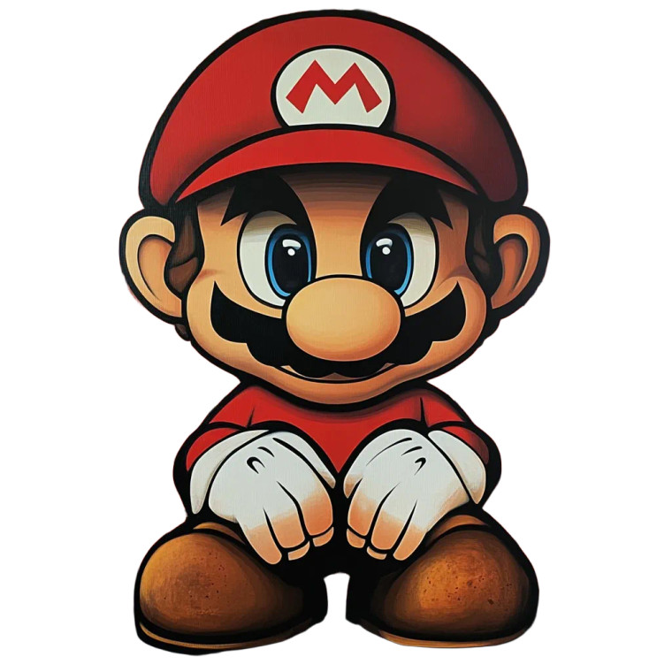 Mario Maori Art Vinyl Car Decal Sticker – Waterproof & UV-Resistant 8"