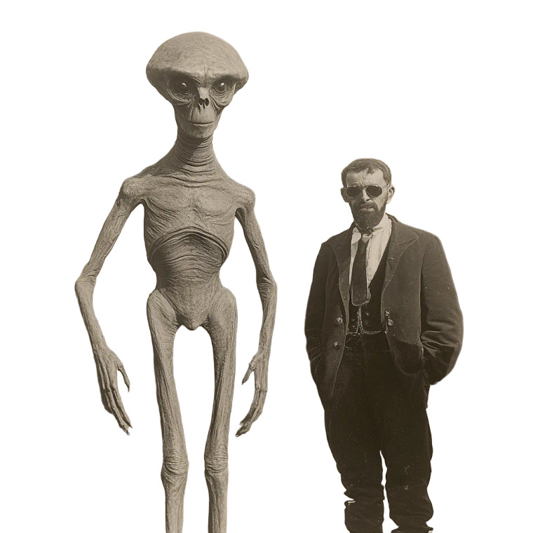 Aliens And People Vinyl Car Decal Sticker – Waterproof & UV-Resistant 8"