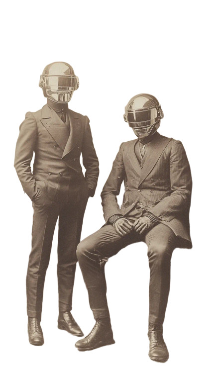 Victorian Daft Punk Vinyl Car Decal Sticker – Waterproof & UV-Resistant 8"